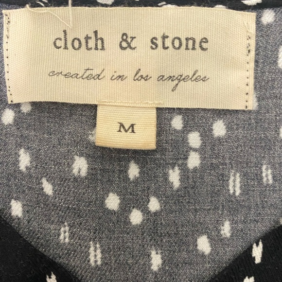 Cloth and Stone Anthropologie Black and White Polka Tunic dress size M - Picture 4 of 5